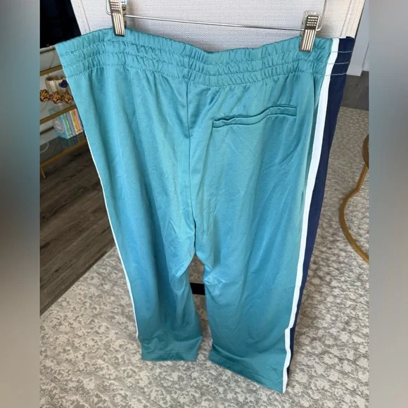 Abercrombie & Fitch Mid Rise Drawstring Track Pant, Green and Blue, XL, NWOT - Picture 6 of 7